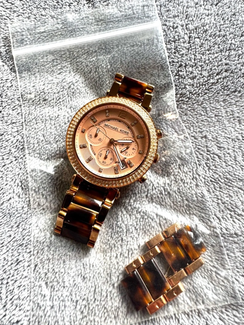 Michael Kors Rose Gold Watch with Tortoise shell
